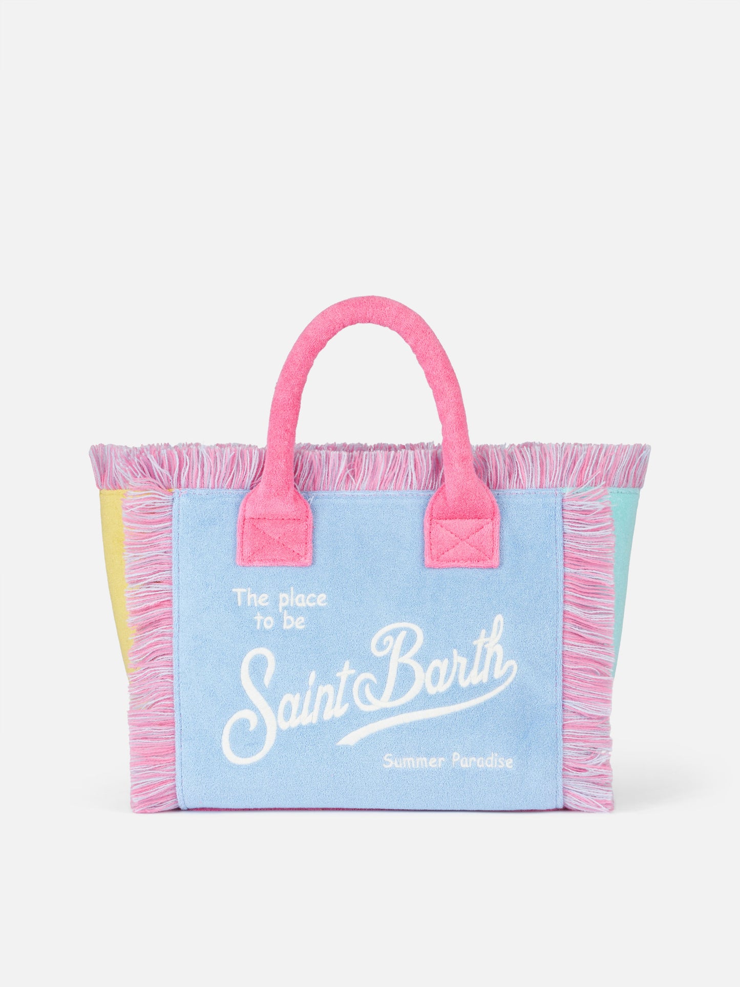 Colette Sponge – Frottee-Handtasche in Farbblock-Optik