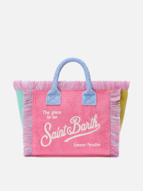 Colette terry effect multicolor color block bag