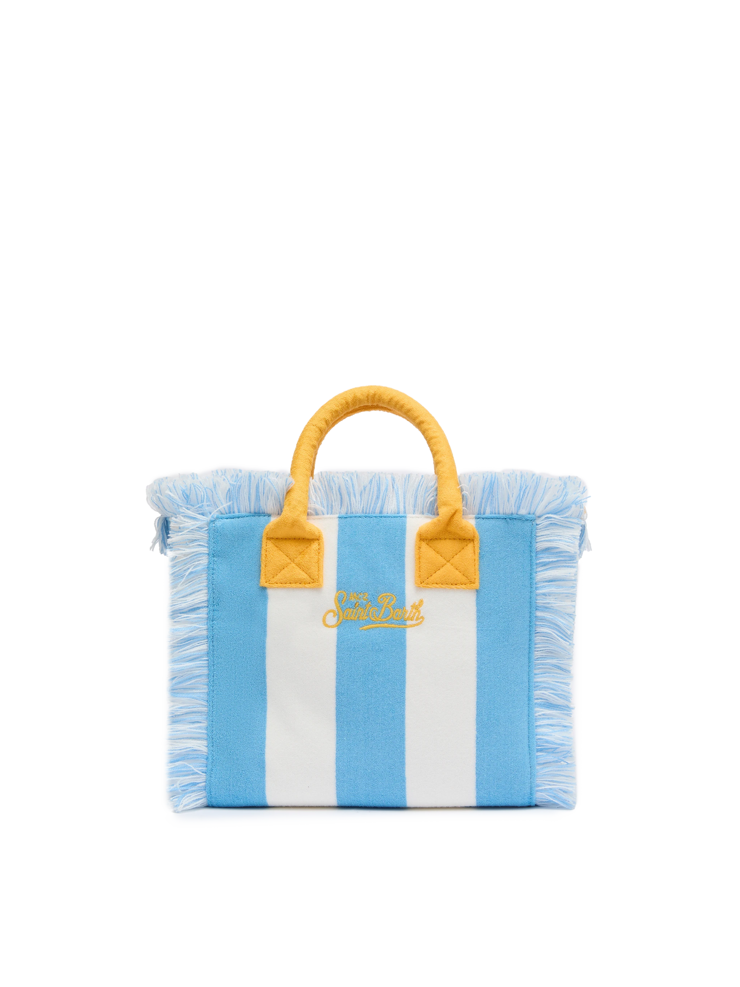 Borsa Colette in spugna azzurra con stampa a righe azzurre
