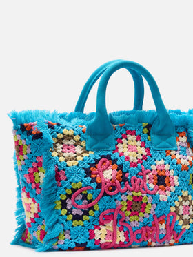 Colette türkisfarbene Häkelhandtasche
