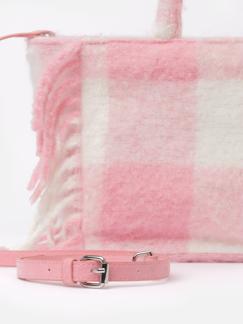 Colette blanket handbag with check print