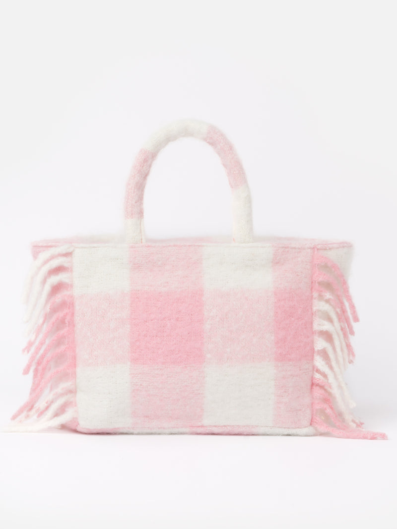 Colette blanket handbag with check print