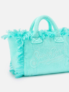 Solid aqua green terry effect Colette bag