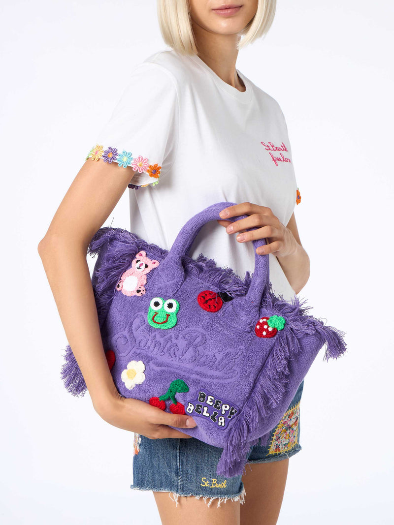 Borsa morbida multipatch in spugna viola Colette | BEEPY BELLA SPECIAL EDITION