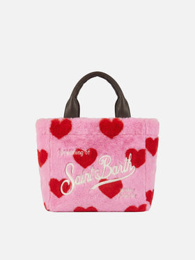 Borsa Colette Soft in pelliccia sintetica con cuori