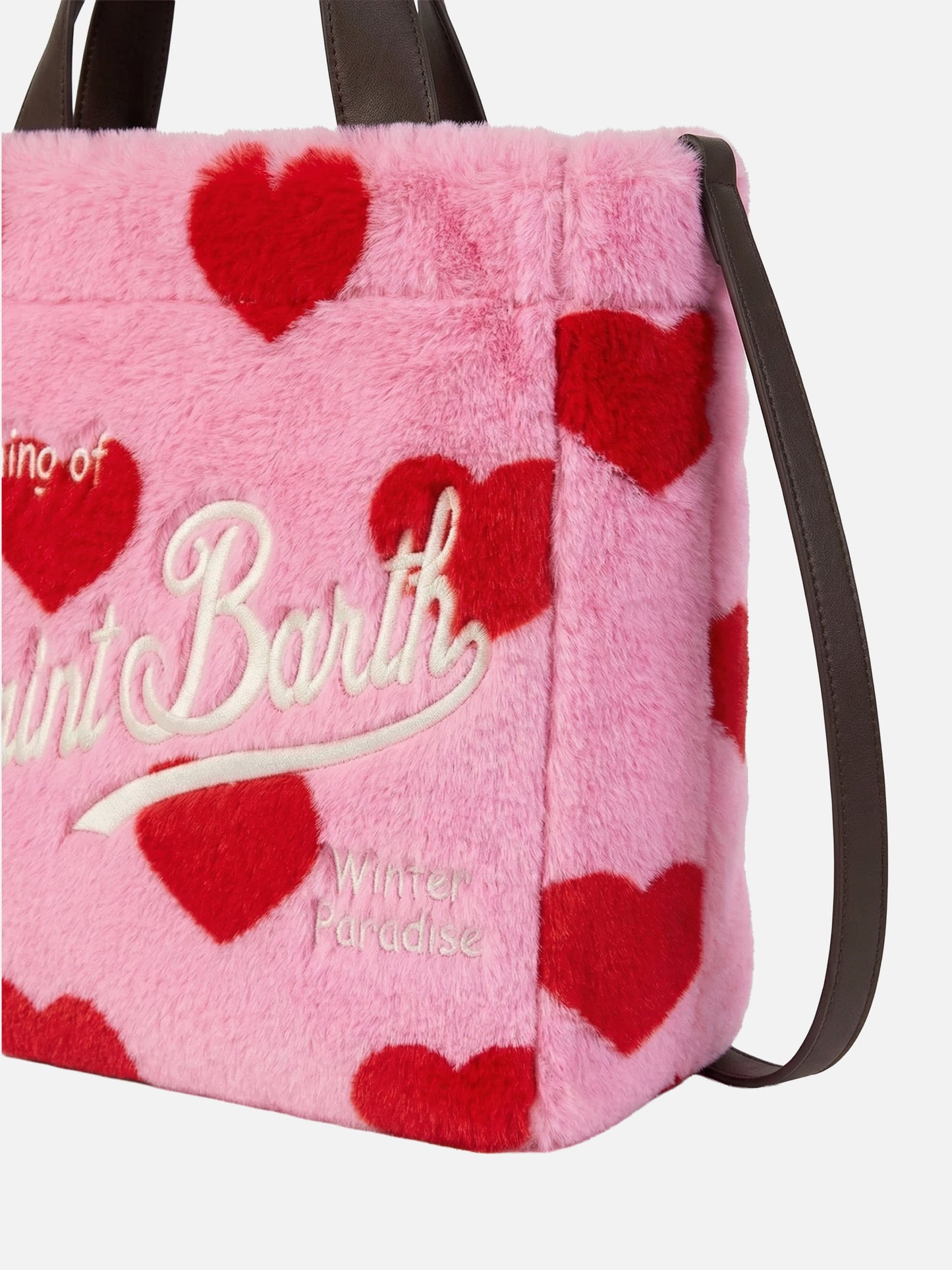 Borsa Colette Soft in pelliccia sintetica con cuori