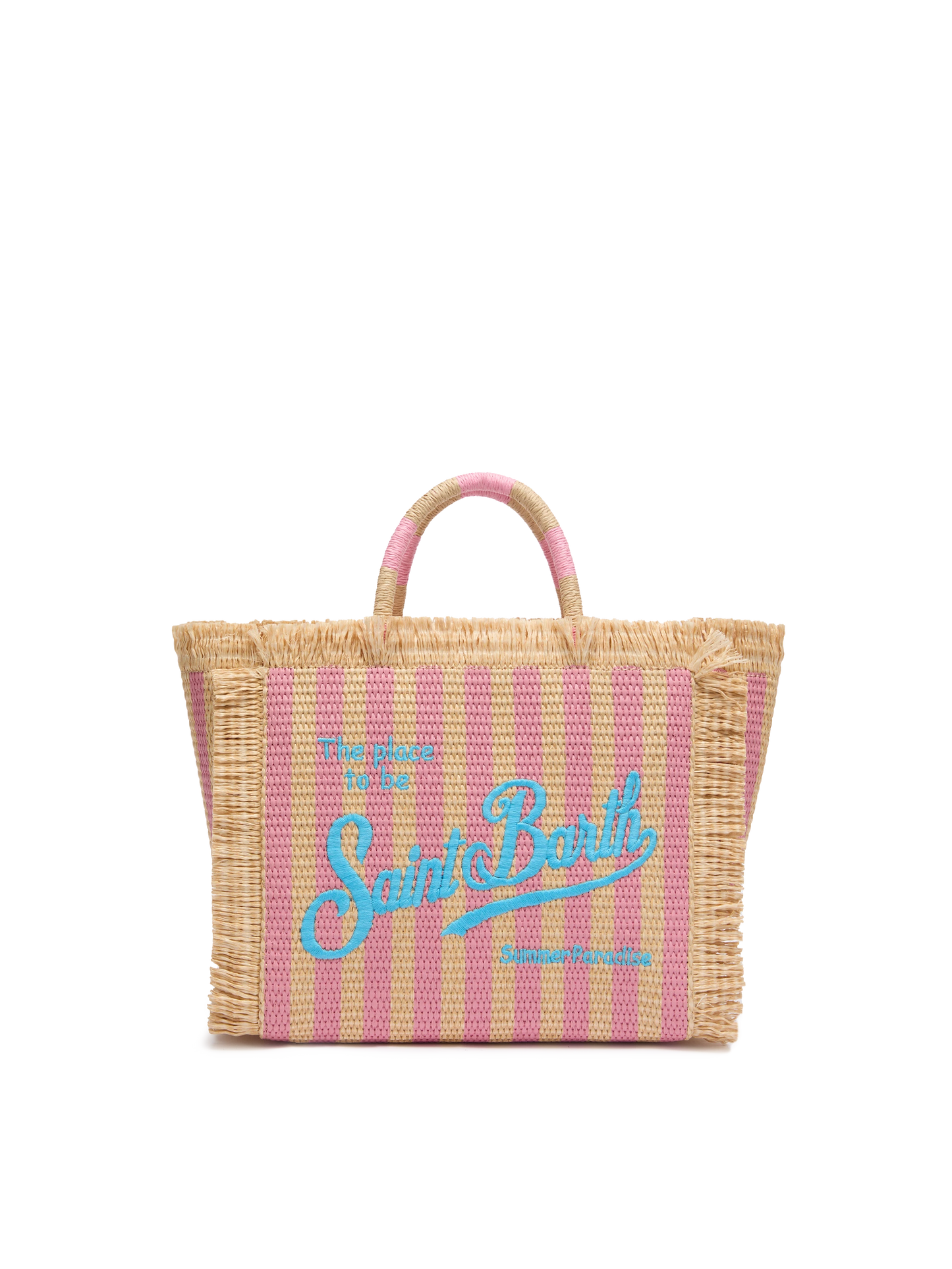 Colette Handtasche in Strohoptik mit Streifenprint