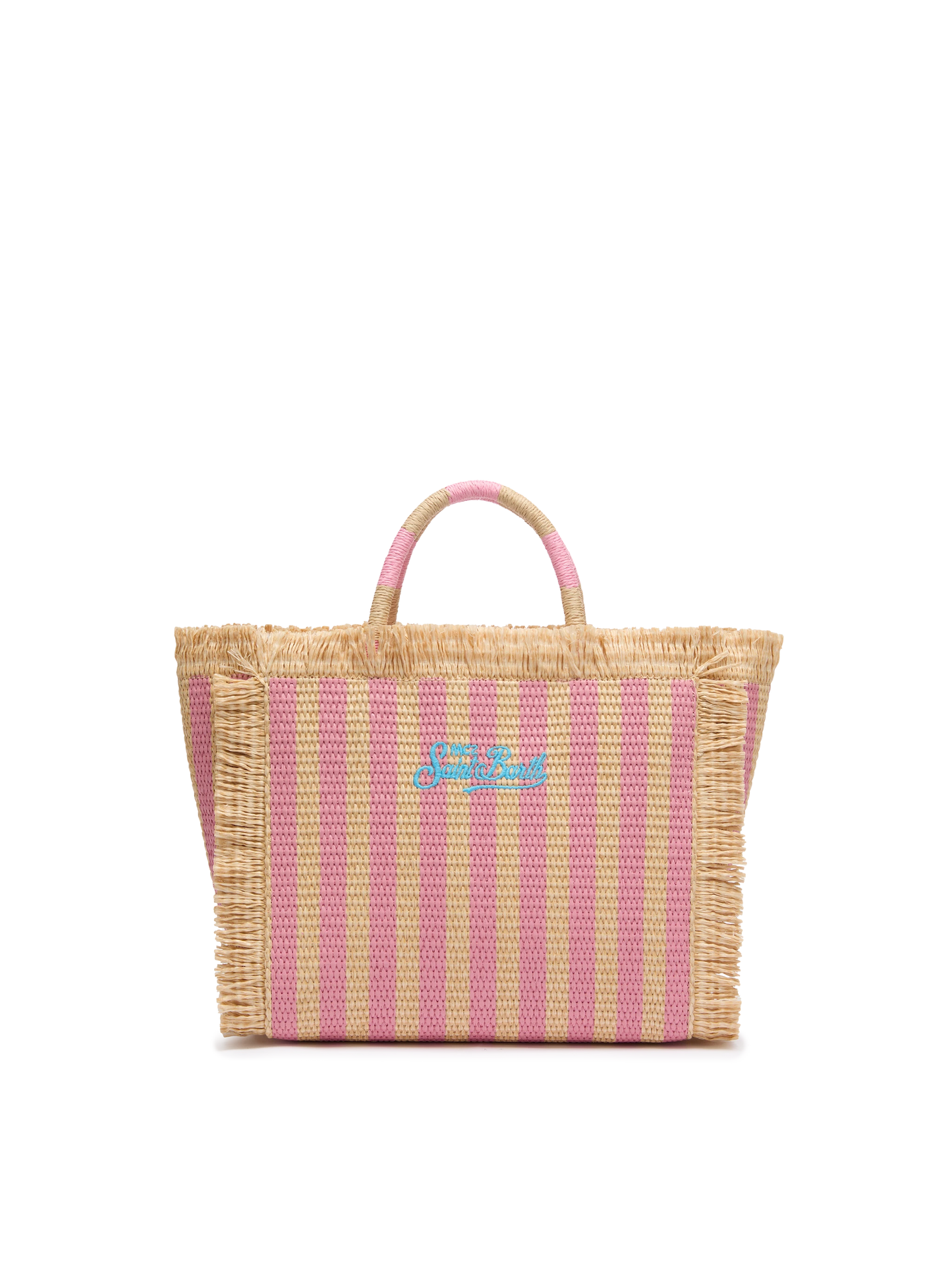 Colette Handtasche in Strohoptik mit Streifenprint