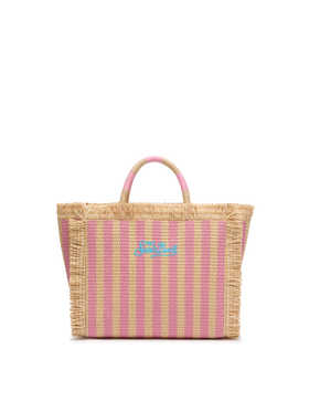 Colette Handtasche in Strohoptik mit Streifenprint