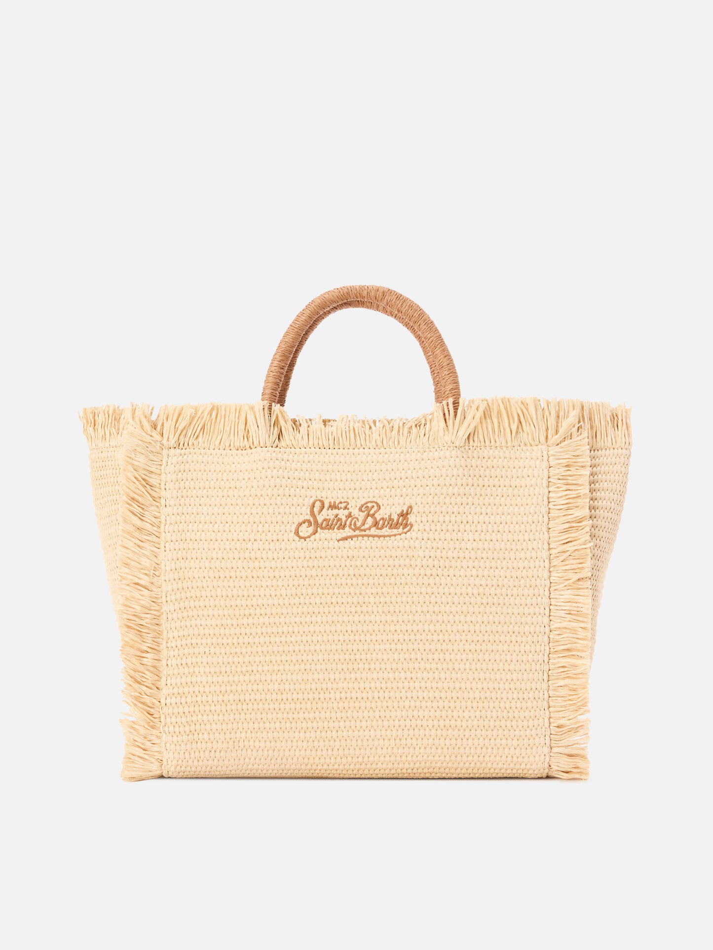 Colette straw effect bag with embroidered logo