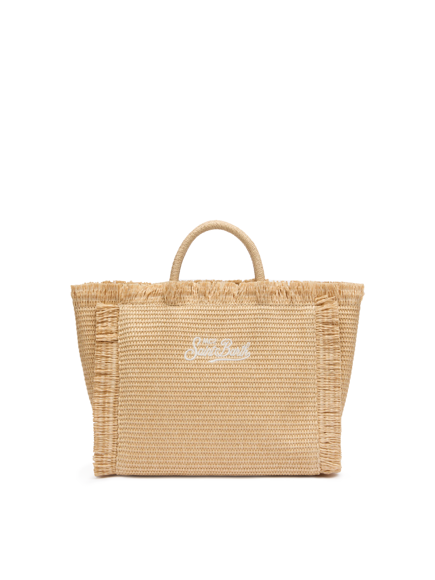 Colette – Handtasche in Strohoptik mit aufgesticktem kleinen Logo