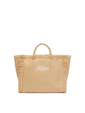 Colette – Handtasche in Strohoptik mit aufgesticktem kleinen Logo