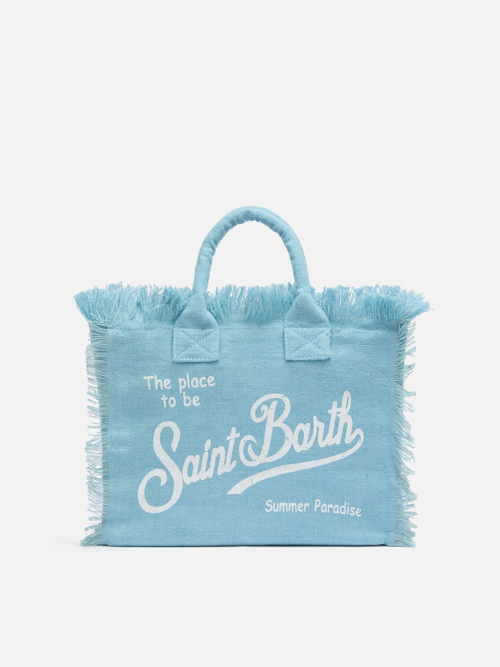 Colette linen light blue handbag