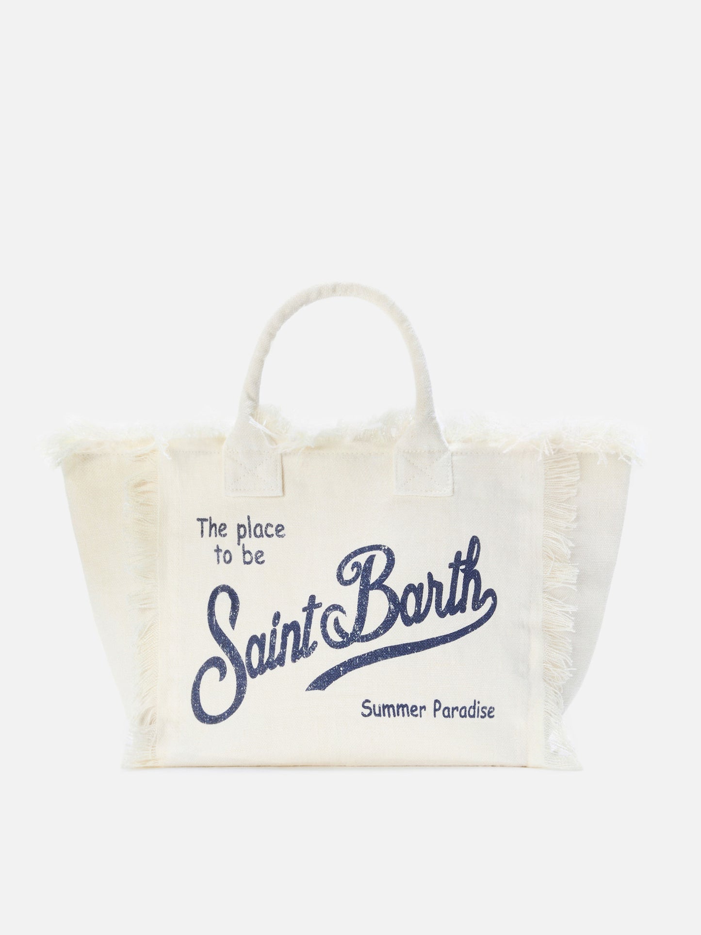 Bolso Colette de lino de color liso blanco 