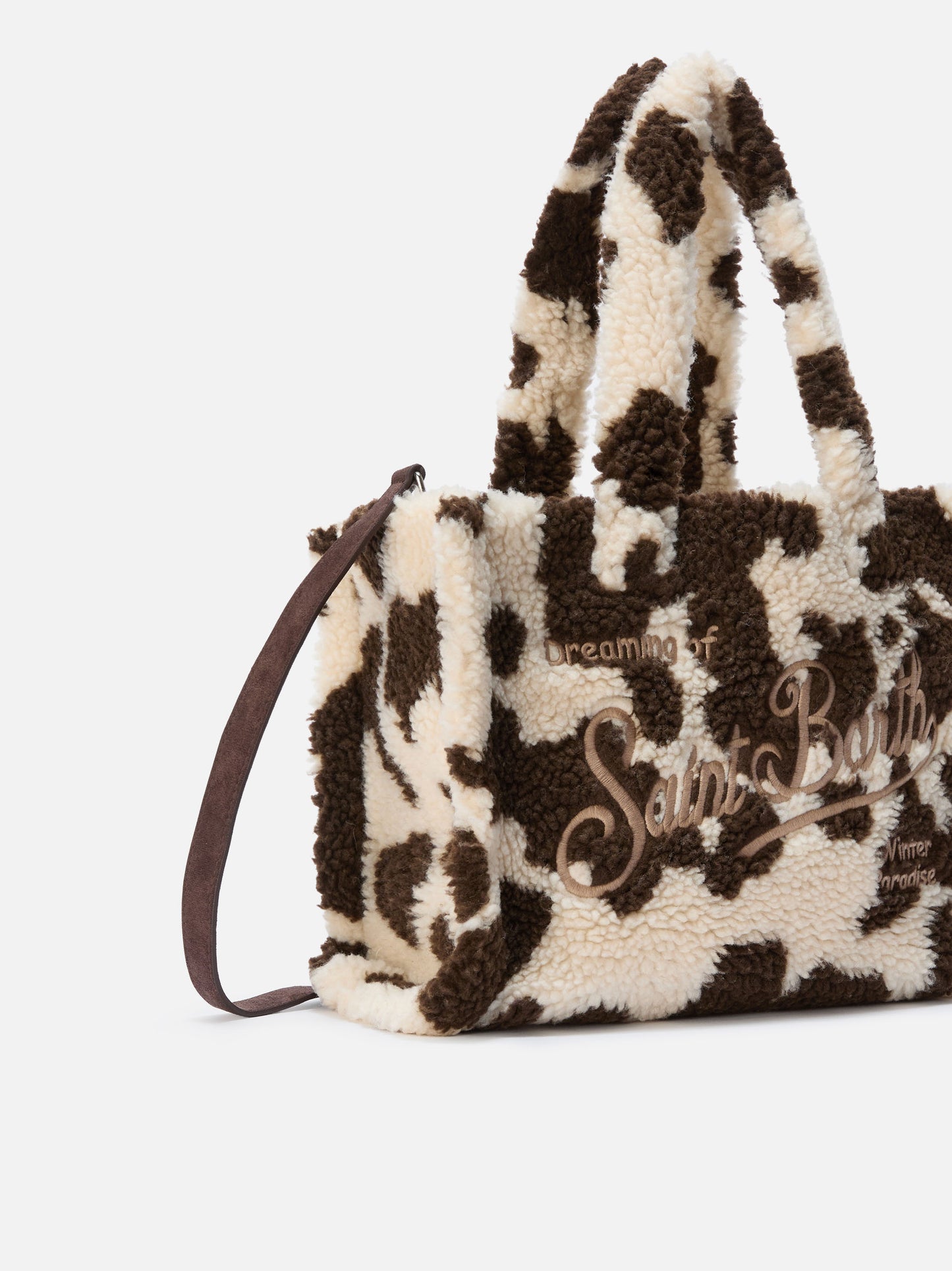 Colette Teddy Handtasche aus Kuhfell-Sherpa