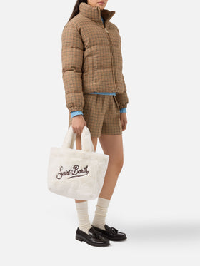 Colette Soft Handtasche aus weißem Kunstpelz