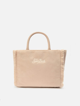 Colette Felt Handbag in beige wool blend