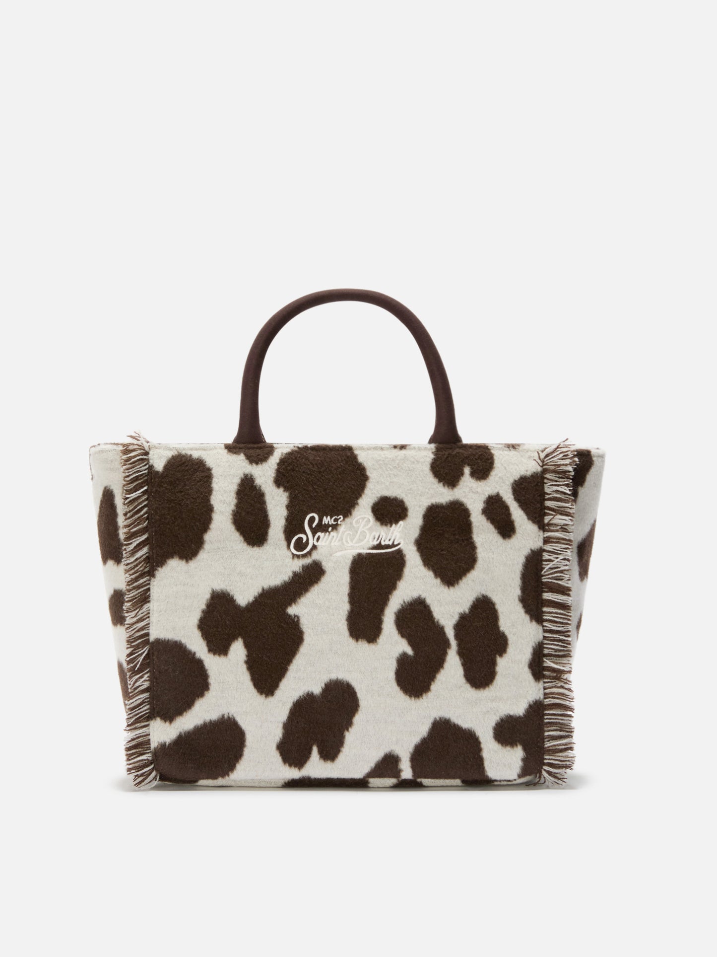 Colette Felt Handbag in cow-print wool blend