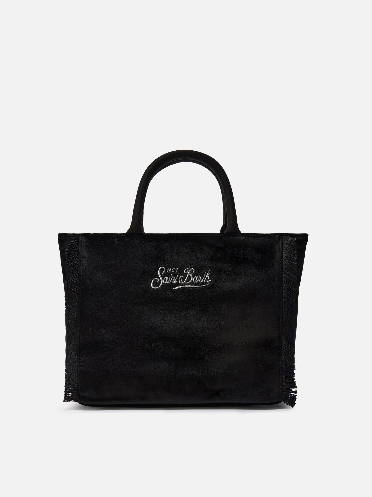 Borsa a mano Colette Velvet in velluto nero