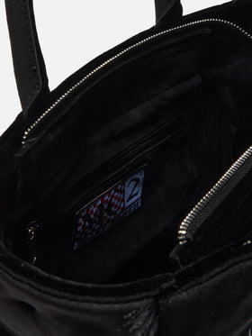 Borsa a mano Colette Velvet in velluto nero