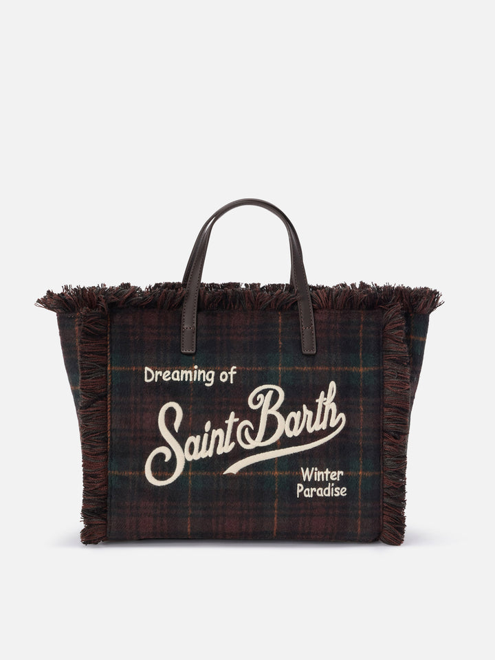 Borsa Colette in lana con motivo tartan