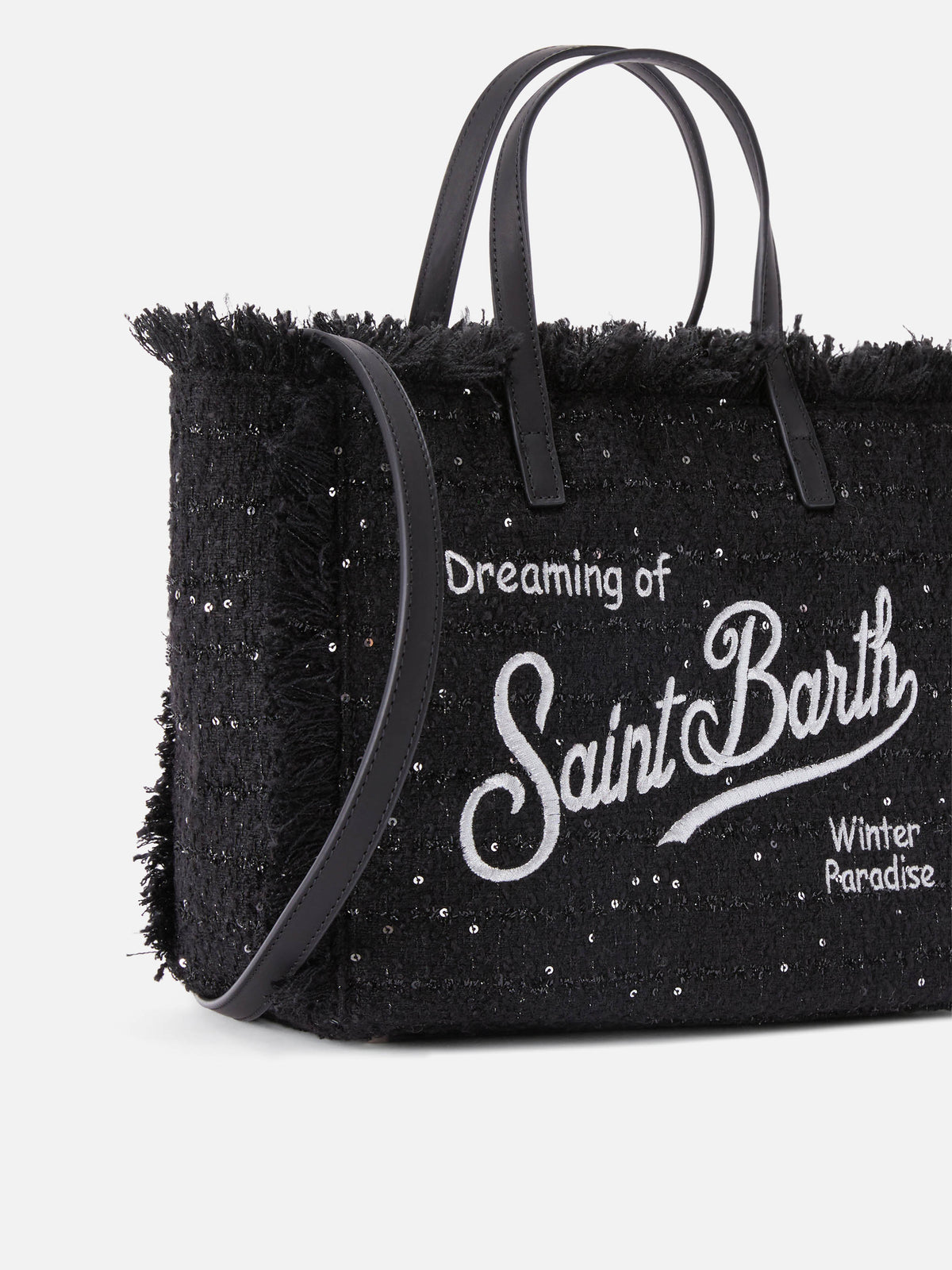 Black Colette bag with sequins and logo embroidery