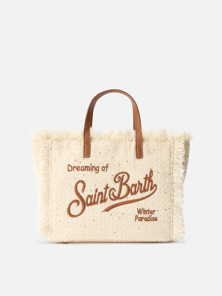 Beige Colette Tasche mit Pailletten und Logo-Stickerei 