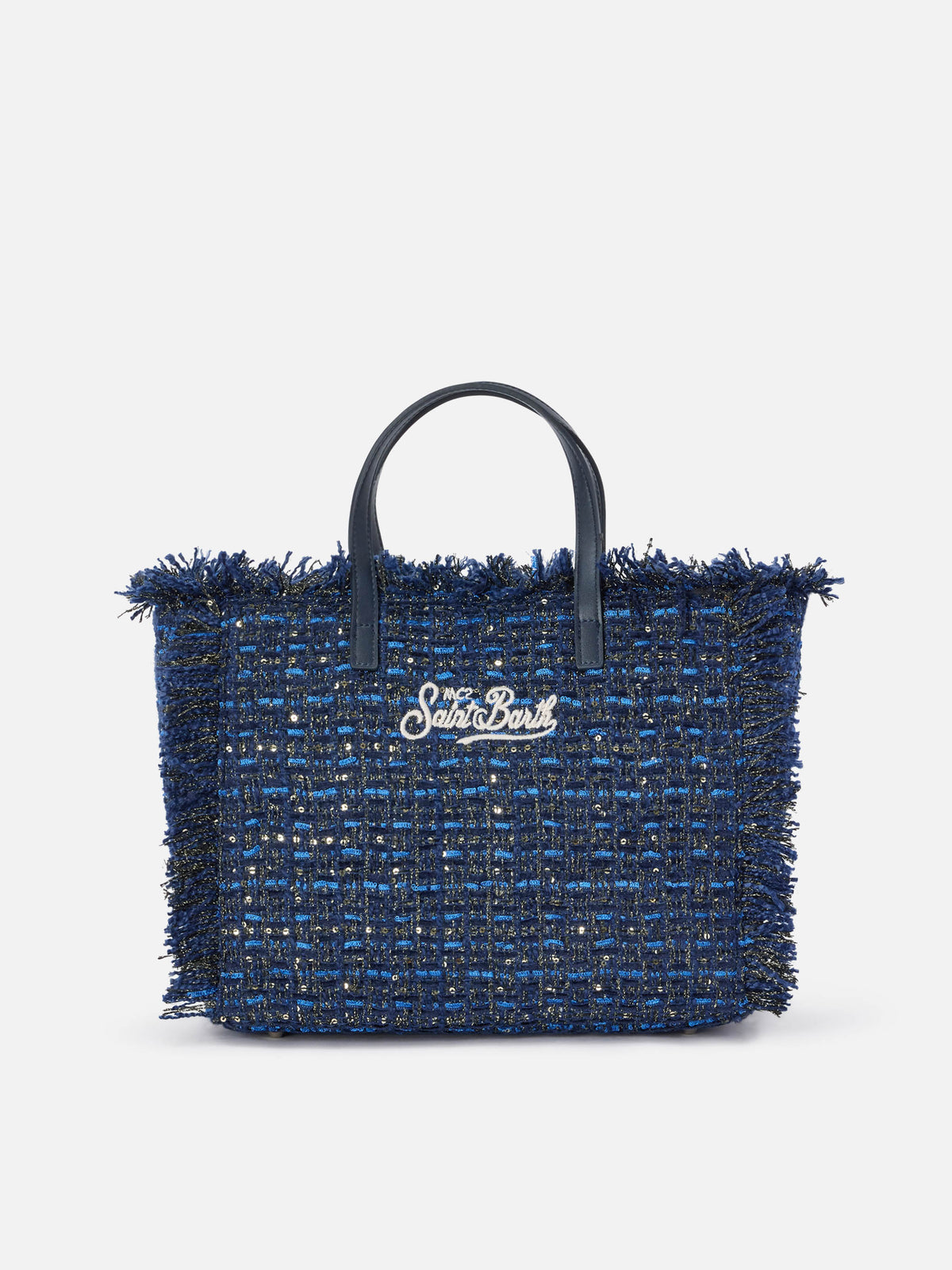 Bolso Navy blue Colette con hilos de lurex y bordado con logotipo 