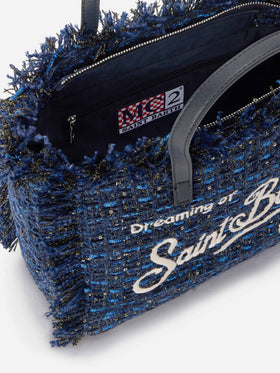 Bolso Navy blue Colette con hilos de lurex y bordado con logotipo 