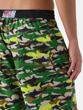 Comfort Surf swim shorts with camouflage print