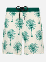 Man Comfort Surf Badeshorts mit Palmenprint