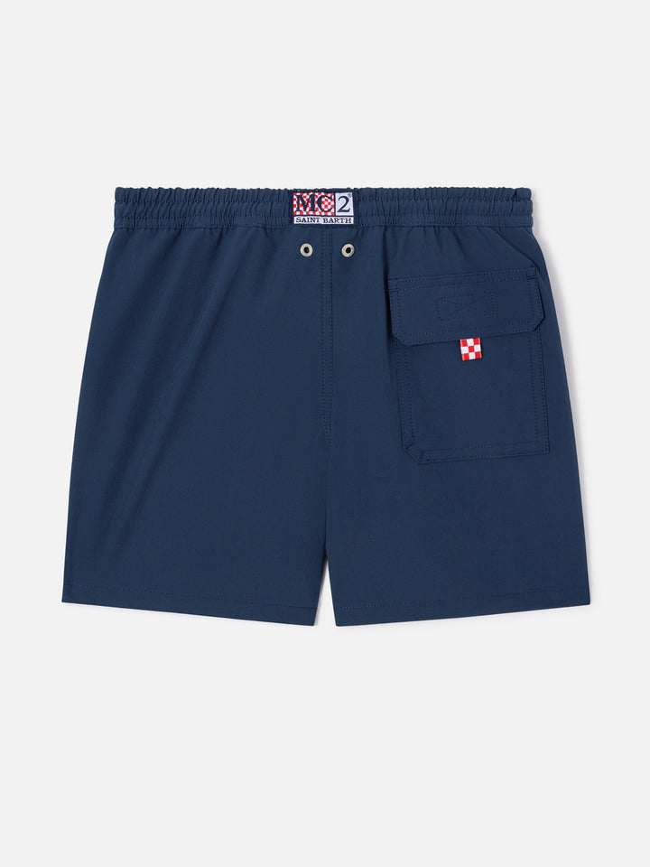Short de bain confortable bleu marine pour garçon 