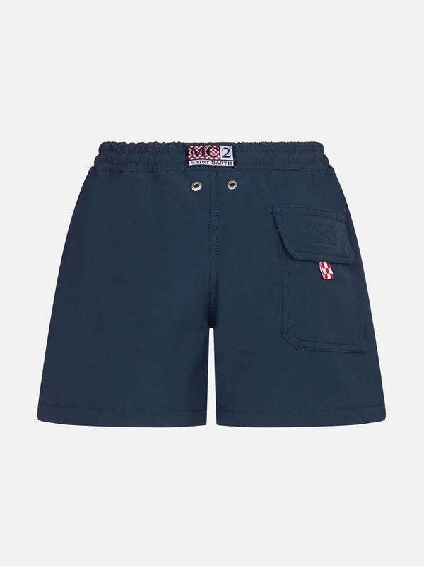 Marineblaue Komfort-Badeshorts für Jungen