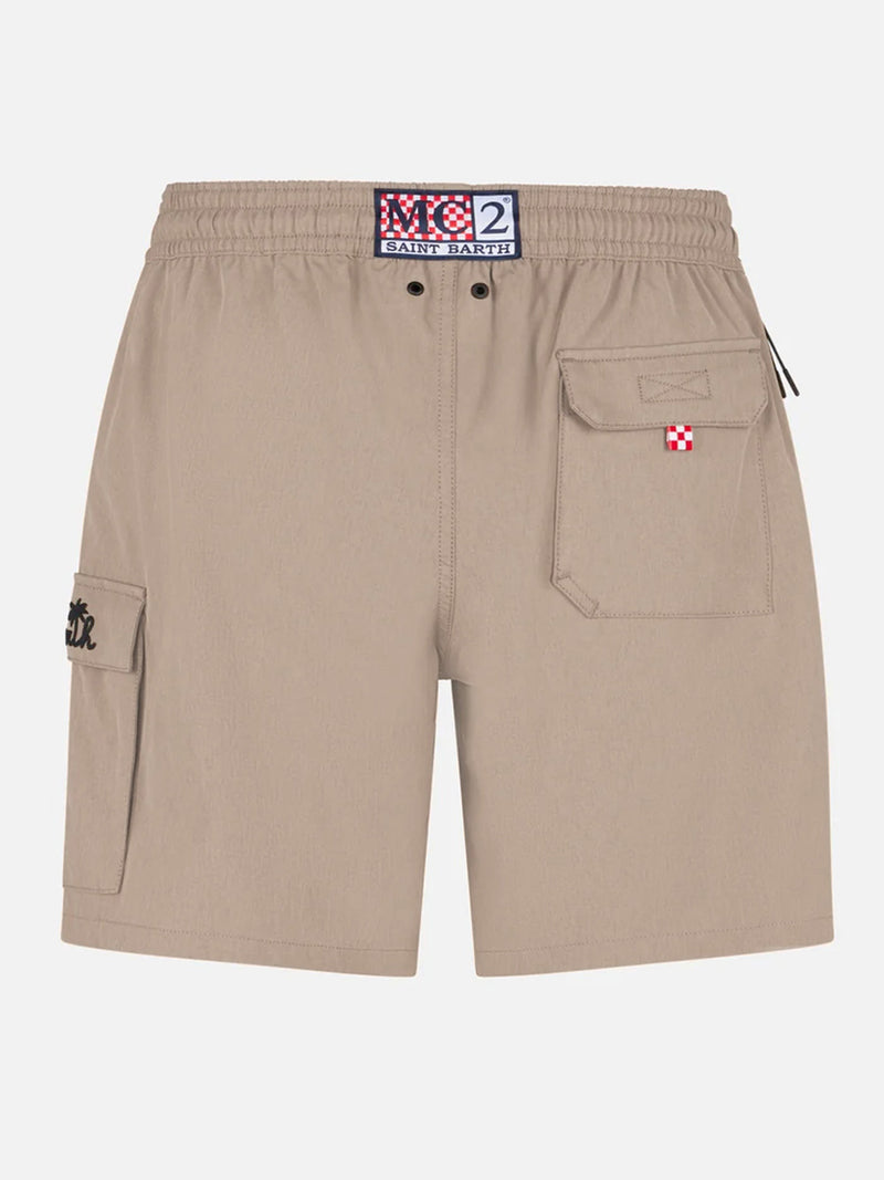 Man beige Comfort Travel swim shorts