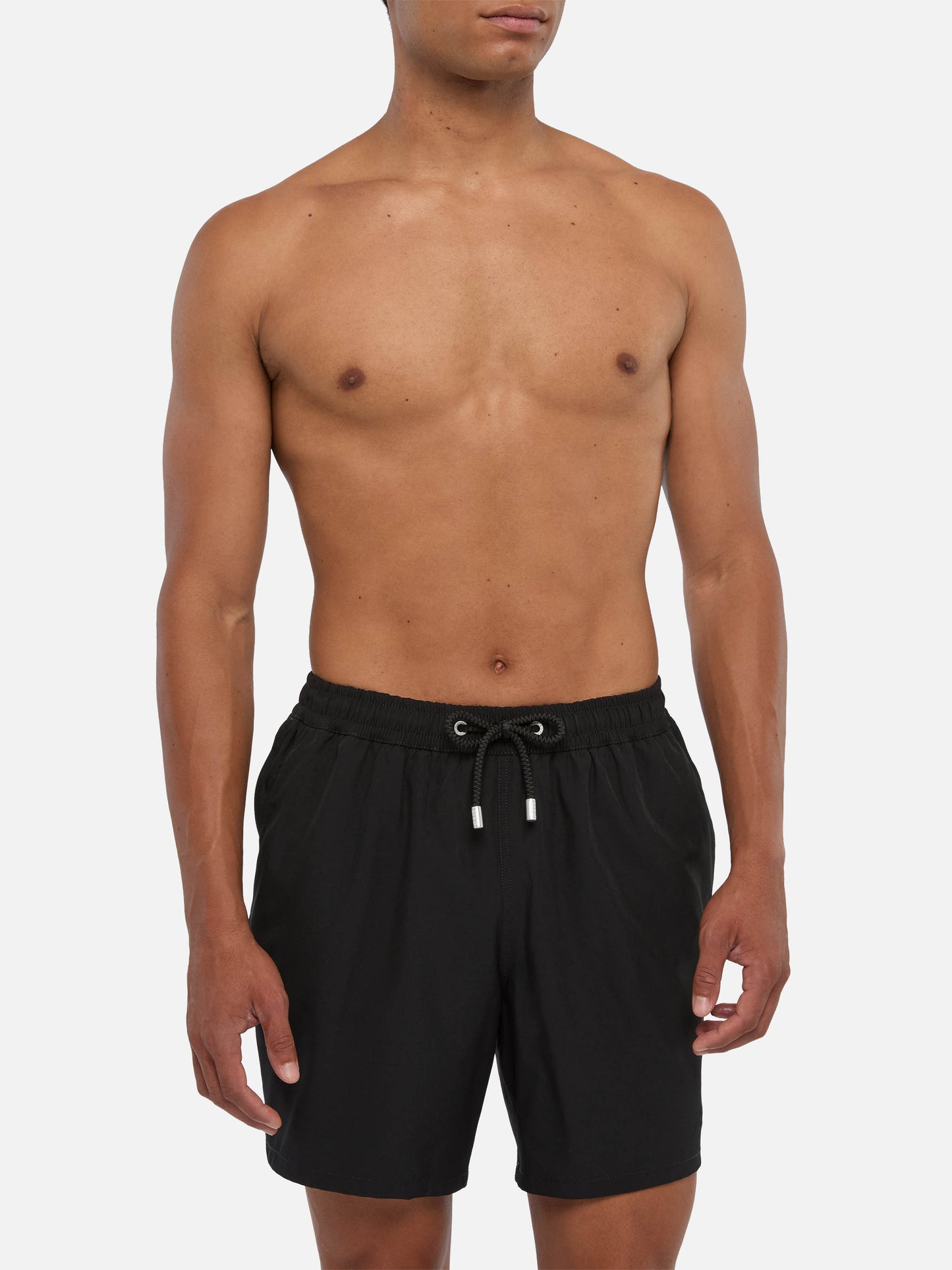 Costume mare Comfort nero con ricamo St. Barth