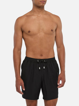 Costume mare Comfort nero con ricamo St. Barth