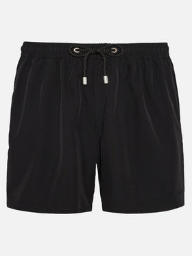 Costume mare Comfort nero con ricamo St. Barth