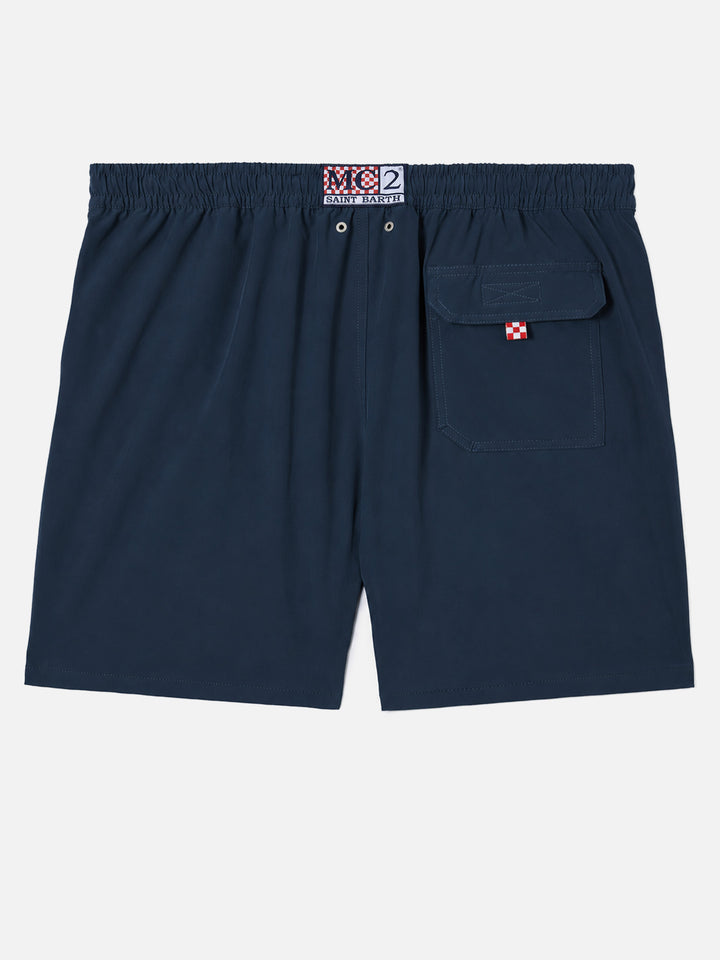 Short de bain Comfort bleu marine avec broderie Sapore di Mare | SAPORE DI MARE SPECIAL EDITION 