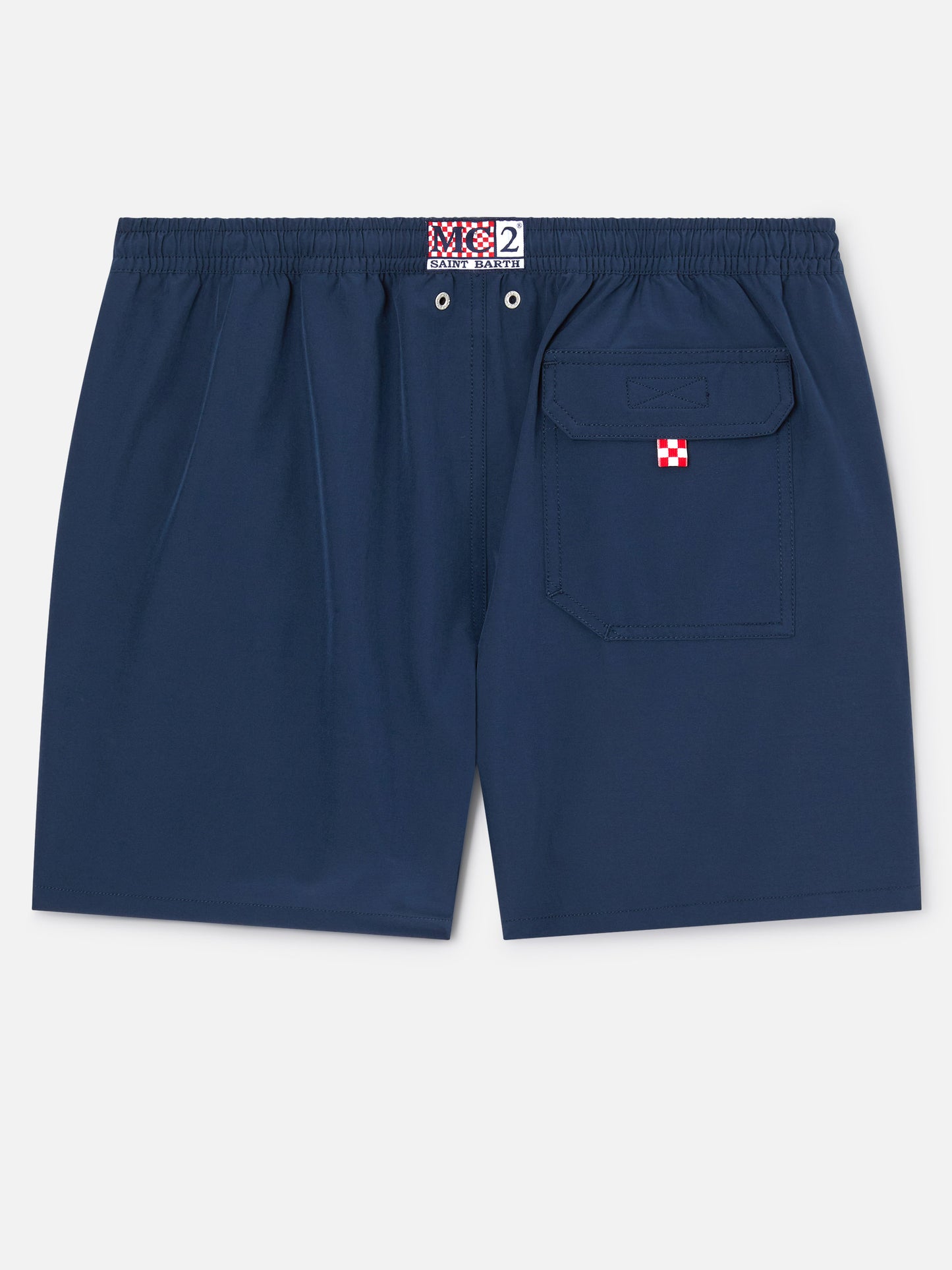 Comfort swim shorts in blue with Gin Gin embroidery