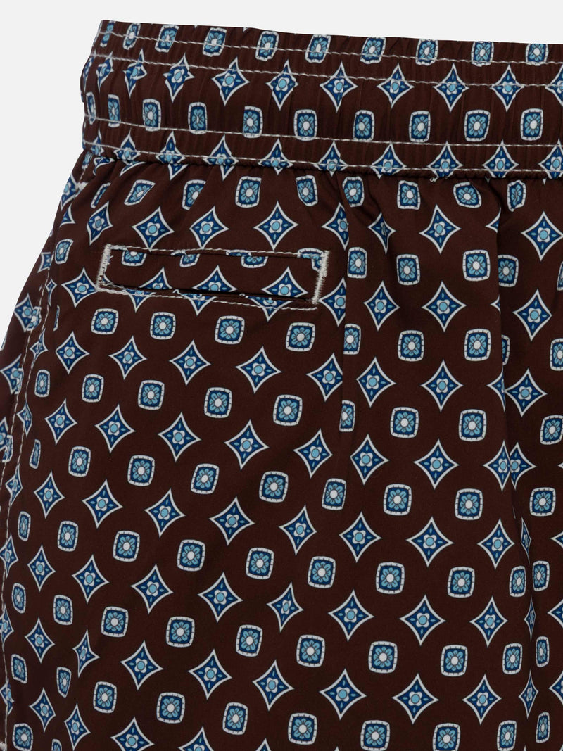 Comfort Light swim shorts with tie print