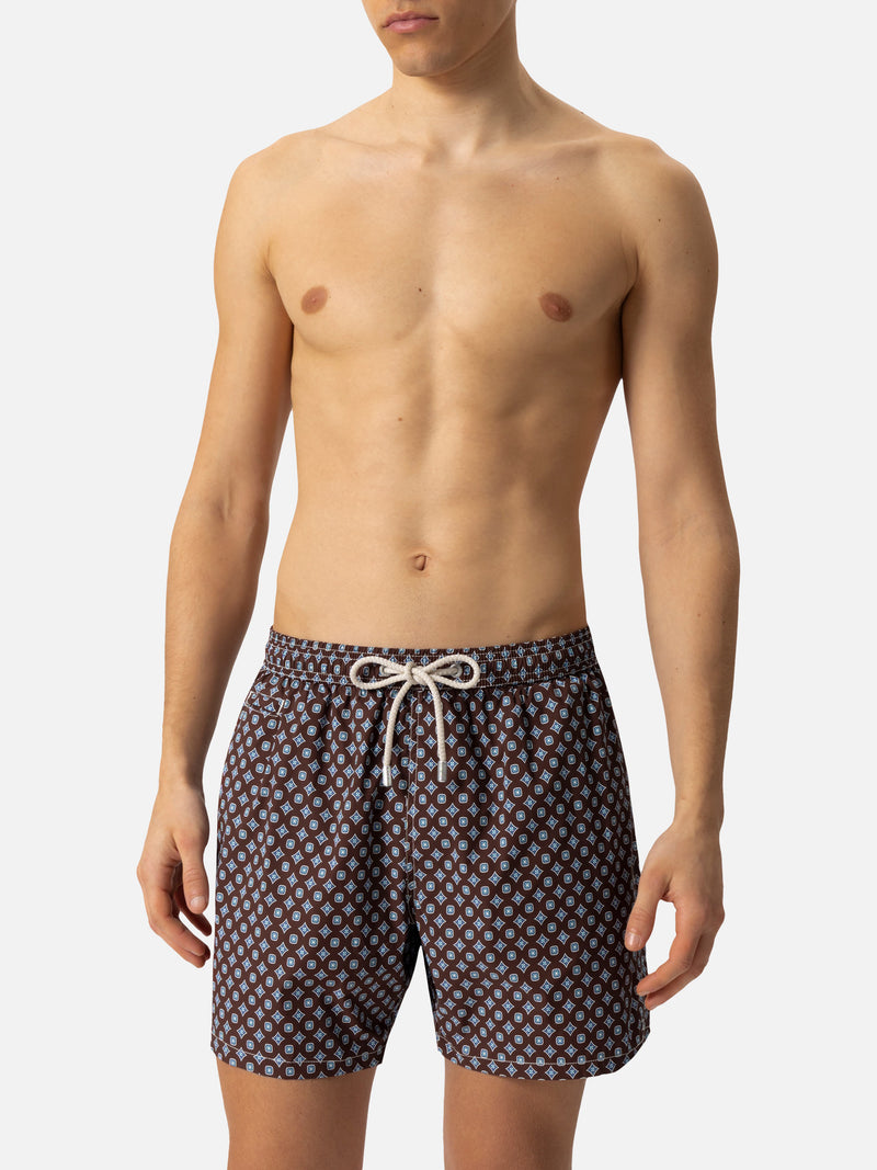 Comfort Light swim shorts with tie print