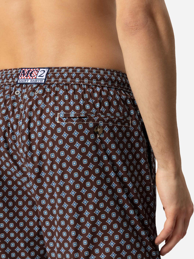 Comfort Light swim shorts with tie print