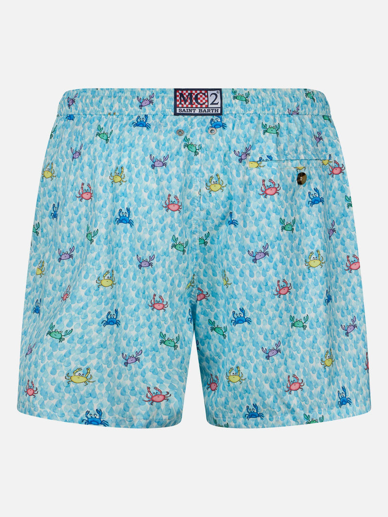 Man Comfort Light Badeshorts mit Krabben-Print