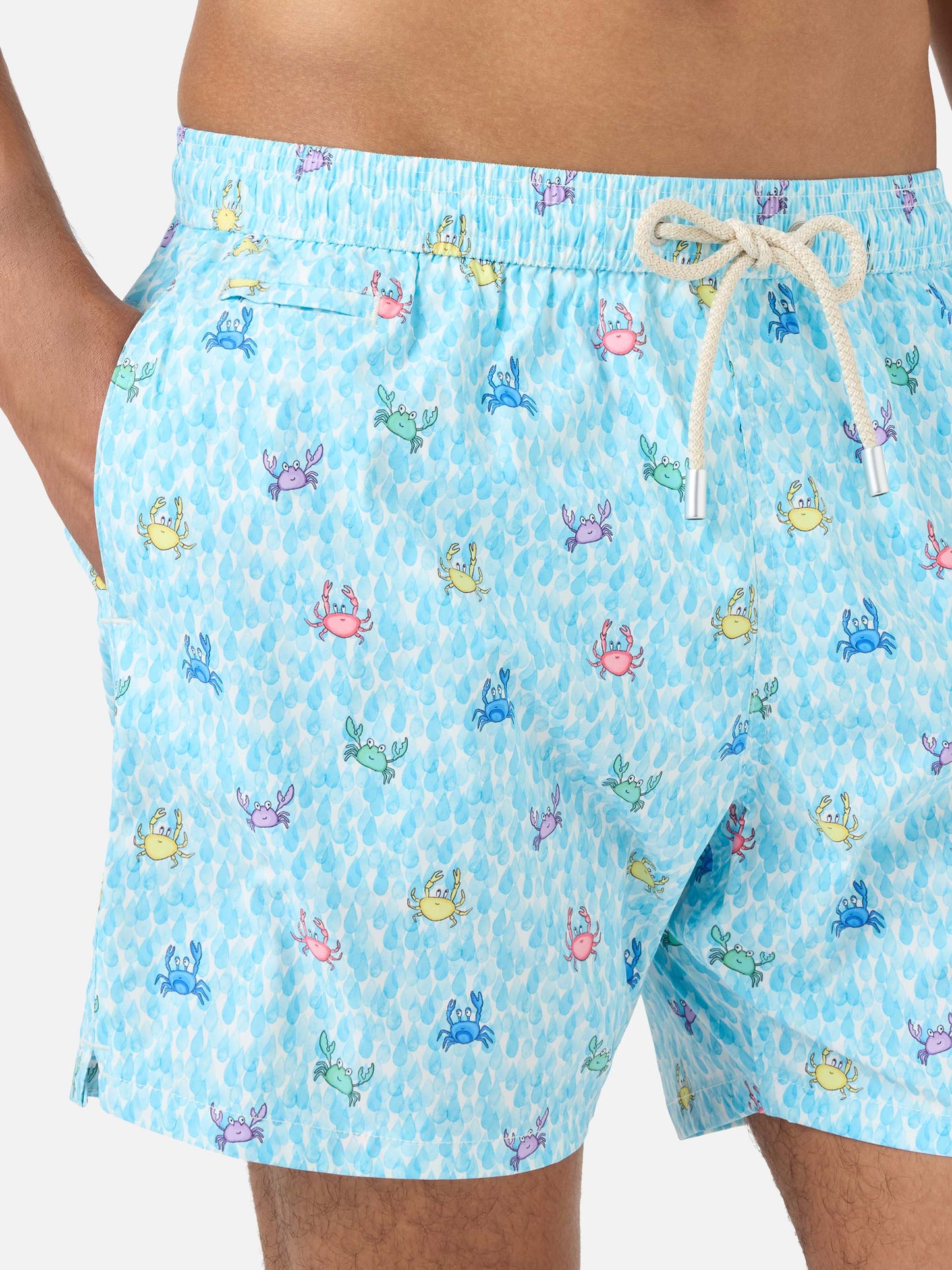 Costume classico elasticizzato Comfort Light con stampa granchi