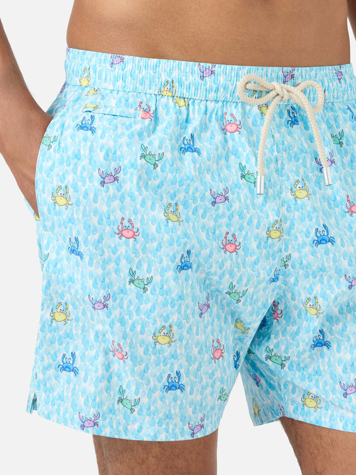 Costume classico elasticizzato Comfort Light con stampa granchi