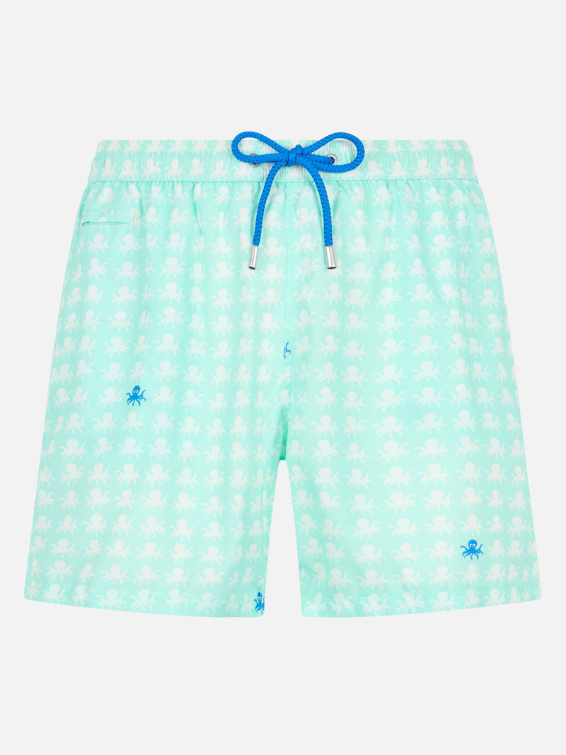 Man Comfort Light Badeshorts mit Oktopus-Print