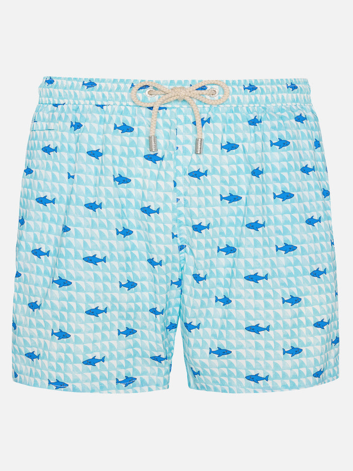 Costume mare Comfort Light con stampa pinna di squalo