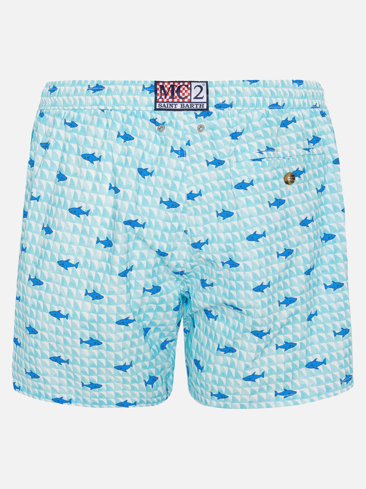 Costume mare Comfort Light con stampa pinna di squalo