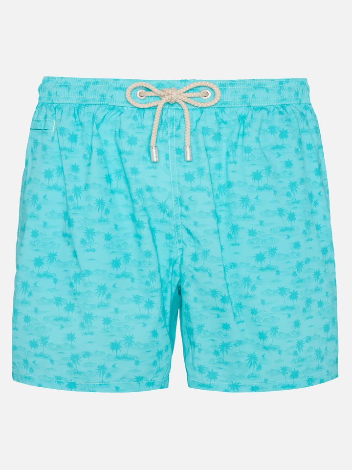 Costume mare Comfort Light con stampa hawaiana