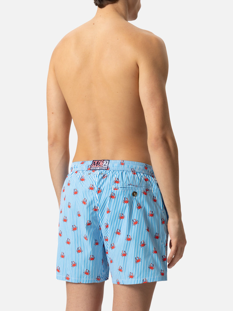 Comfort Light Badeshorts mit Krabben-Print